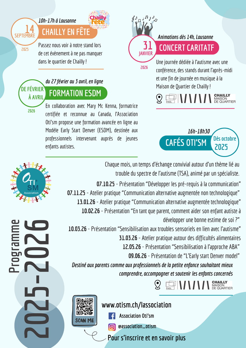 programme evenements otism 25 26